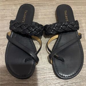 ❤️TALBOTS NAVY BRAIDED SANDALS/GREAT CONDITION~SIZE 8